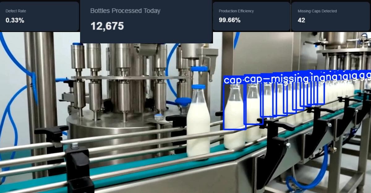 Automated Milk Bottle Cap Detection — Intelligent Quality Assurance for Modern Dairy Production