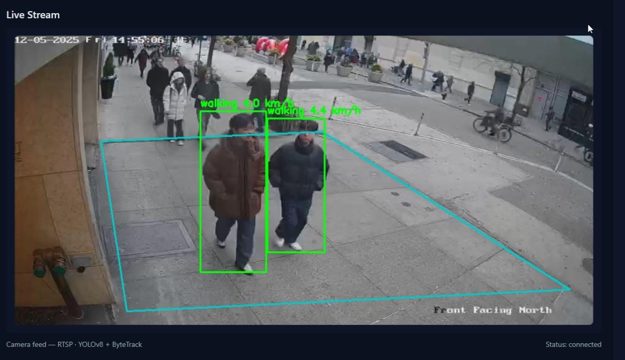 Person movement detection examples